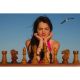 Yardgames 20cm (8 Inch) Handmade Teak Chess Pieces.  Play Queens Gambit.