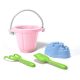 Sandpit and Sandbox 4 Piece Play Set - Pink 