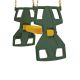 Plastic Duo Back to Back Swing Seat - Green and Yellow.  EOL.