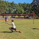 Pro Portable Volleyball Package - Net, Tensioning System, Pro Touch Volleyball and Court Markers