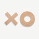 Replacement Wooden Noughts and Crosses - 1 X and 1 O 