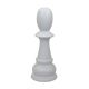 0.9m White Pawn from Lifesize Fibreglass Resin Chess Set