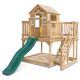Silverton Raised Wooden Cubby House with 1.8m Slippery Dip