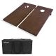 Customised Dark Brown Wooden Cornhole Boards with Carry Case ( Regulation Size 1.2m x 0.6m)