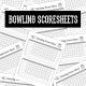 Ten Pin Bowling A4 Sized Score Book - 200 Frames