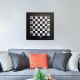 Wall Mounted Black and White Style Magnetic Chess Set. 67cm x 67cm Frame.